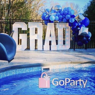 Graduation pool party designs