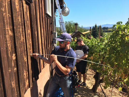 Our Installers, Daniel and George, in Dry Creek Valley, Healdsburg