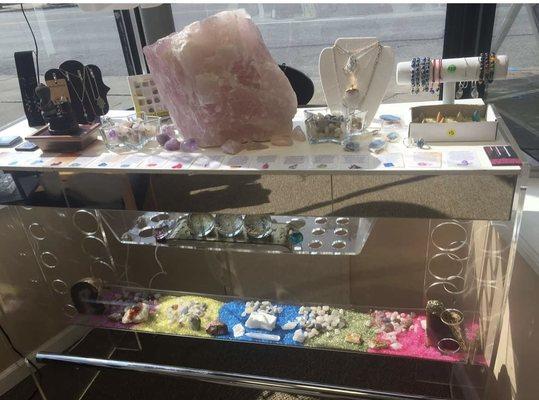 We sell candles crystals incense and spiritual jewelry