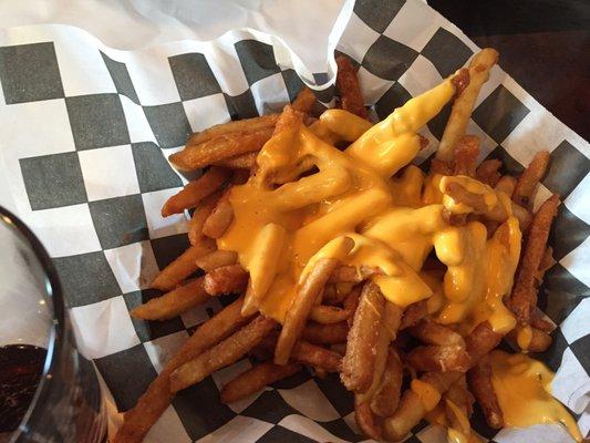 Cheese fries. Crispy and gooey and enjoyed by my belly.