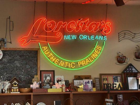 Loretta's neon sign