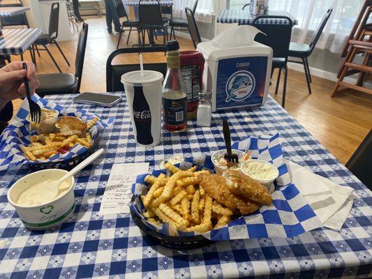 3 Piece Fish Basket and Chowder.