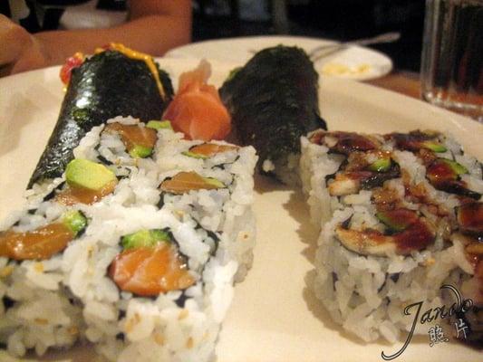 Salmon and Eel Avocado Roll