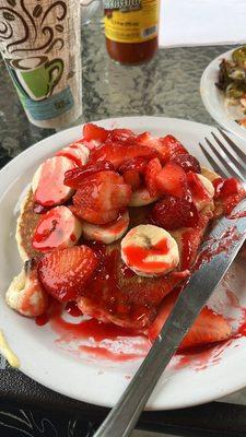 Strawberry banana pancakes