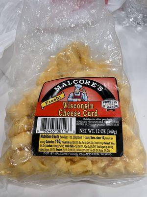 Hubby couldn't leave without getting some fresh and waxy cheese curds.