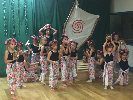 Moana themed summer dance camp at Sol Dance Academy