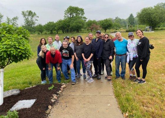 Spring clean up!  Tending to our Wellness & Healing Garden.