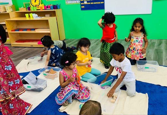 Sensory bins activity