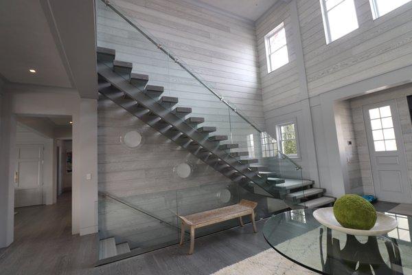 Glass Handrail and Table top.