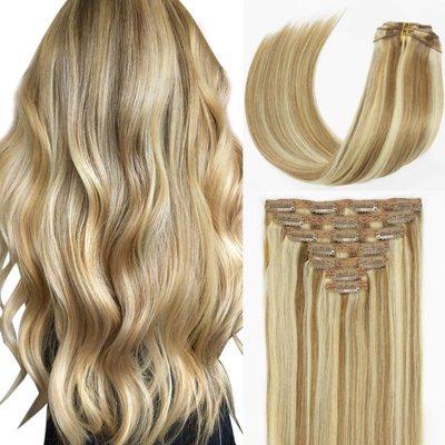 She CLIP and go 100% Remy Human Hair 7 PCS 18-" 22" all colors one time hair services free