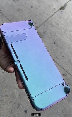 Chameleon/Iridescent Nintendo Switch Shell installed