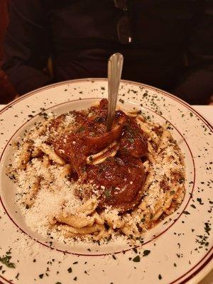 Osso Buco over cavatelli it was a special