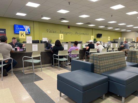 View of clerks office from waiting area