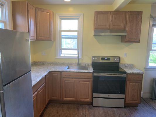 Newly remodeled kitchen, we had to remove the wall to open the space to the dining area.