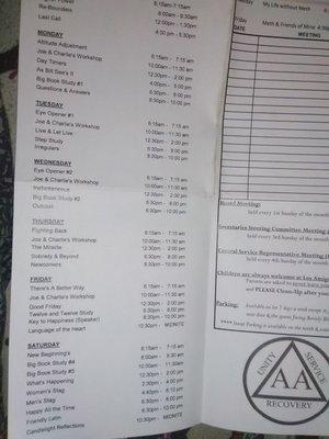 Schedule