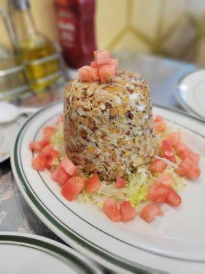 Mofongo con pollo. Delicioso!