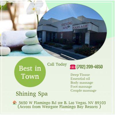 Shining Spa
5650 W Flamingo Rd Ste B, Las Vegas, NV 89103