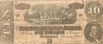 Confederate $10: purchased for $29