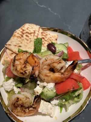 Sm. Greek Salad with shrimp