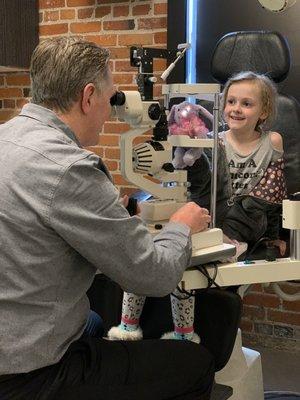 Grape Bunny getting a checkup