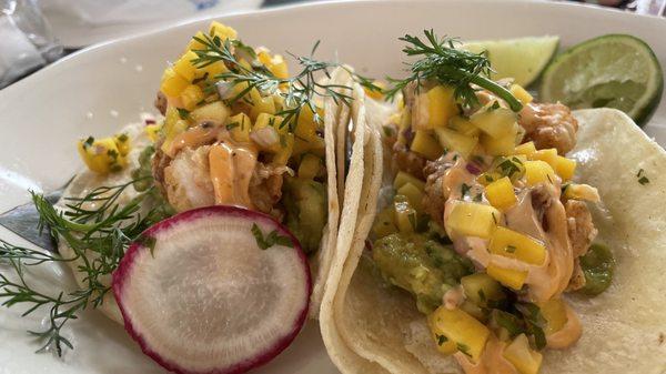 Tacos de Chicharron de Camaron.