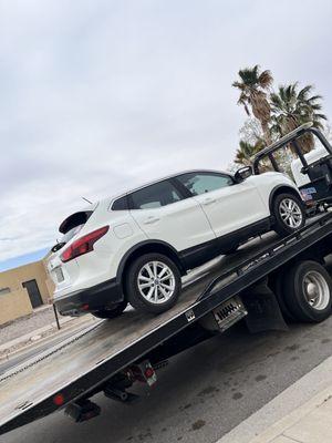 My car w barely 60k being towed after an oil change