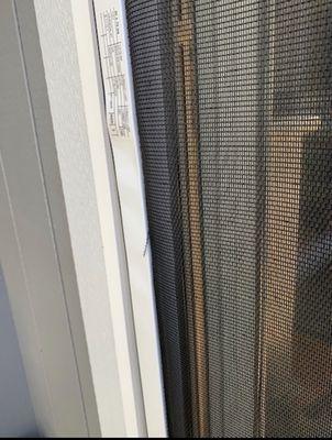 Damaged screen door