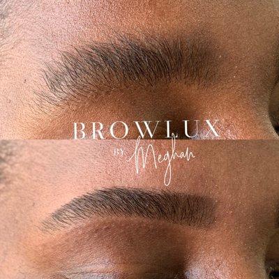 Before & after  brow threading