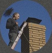 Brian cleaning chimney