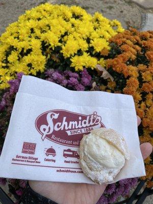 Small cream puff from Schmidt's Sausage Haus