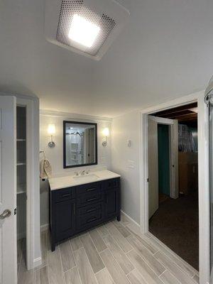 Basement bathroom wired by D&E