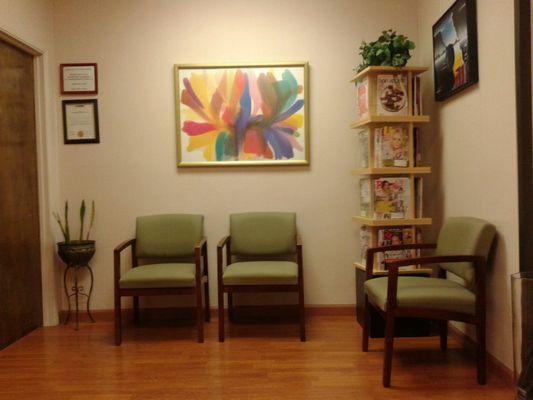 Simple, Pleasant waiting room