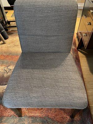 Front of upgraded chair with cloth surface.