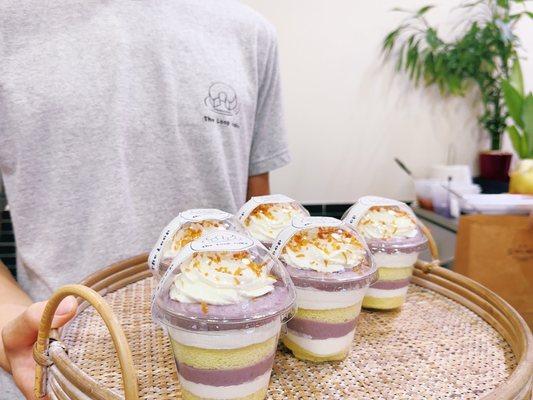 Taro Chiffon Cake Cup