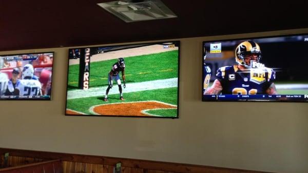 Keep up on ALL the games on the 11 different TVs.