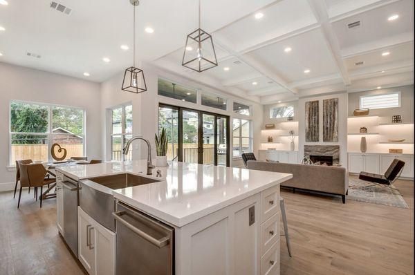 Custom shaker kitchen island.