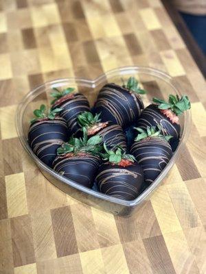 Dark chocolate covered strawberries