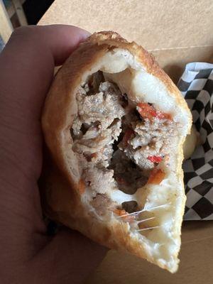 Philly cheese piroshki