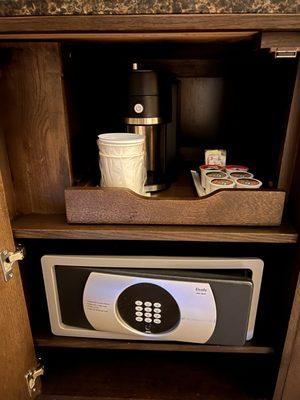 Keurig and safe in room