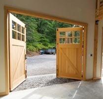 Clear Cedar Wood Garage Door