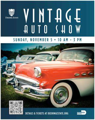 11th Annual Vintage Auto Show - Sunday, November 5, 2023