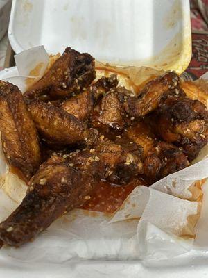 Garlic hot honey wings