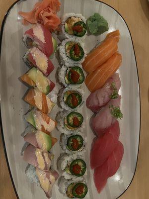 Panic roll, double trouble roll and nigiri