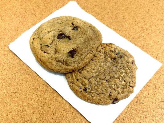 Original Chocolate Chip and Oatmeal Walnut Raisin Cookies - Mmm!