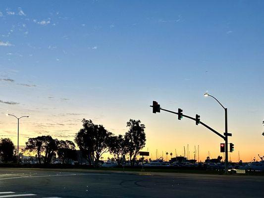 Sunrise near Winchell's Donuts