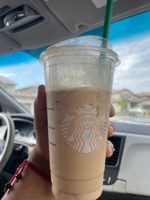 Venti cold brew w/classic syrup and a splash of half&half