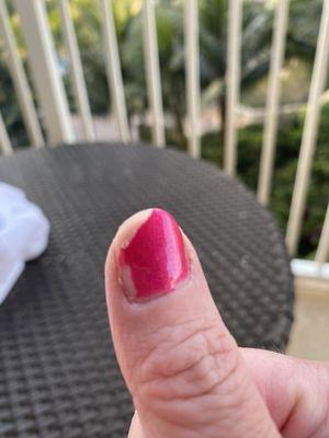 3 days out for a wedding. Worst GEL manicure ever. Had to pay more money to get a decent one while on vacation. Will NEVER come here again.