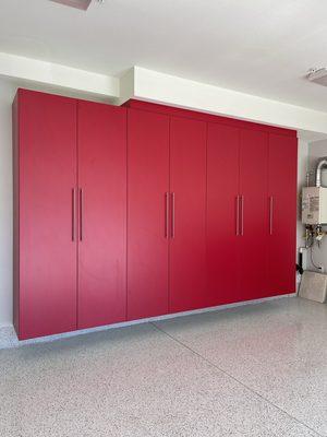 Red cabinets!