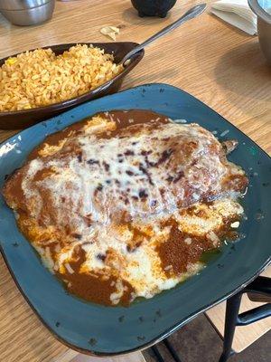 Mmmmm chili relleno Pepper stuffed with cheese and beef