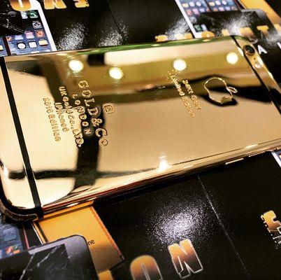 Customized iPhone 6s to our 24kt gold plated housing! Lifetime warranty on all customizations.